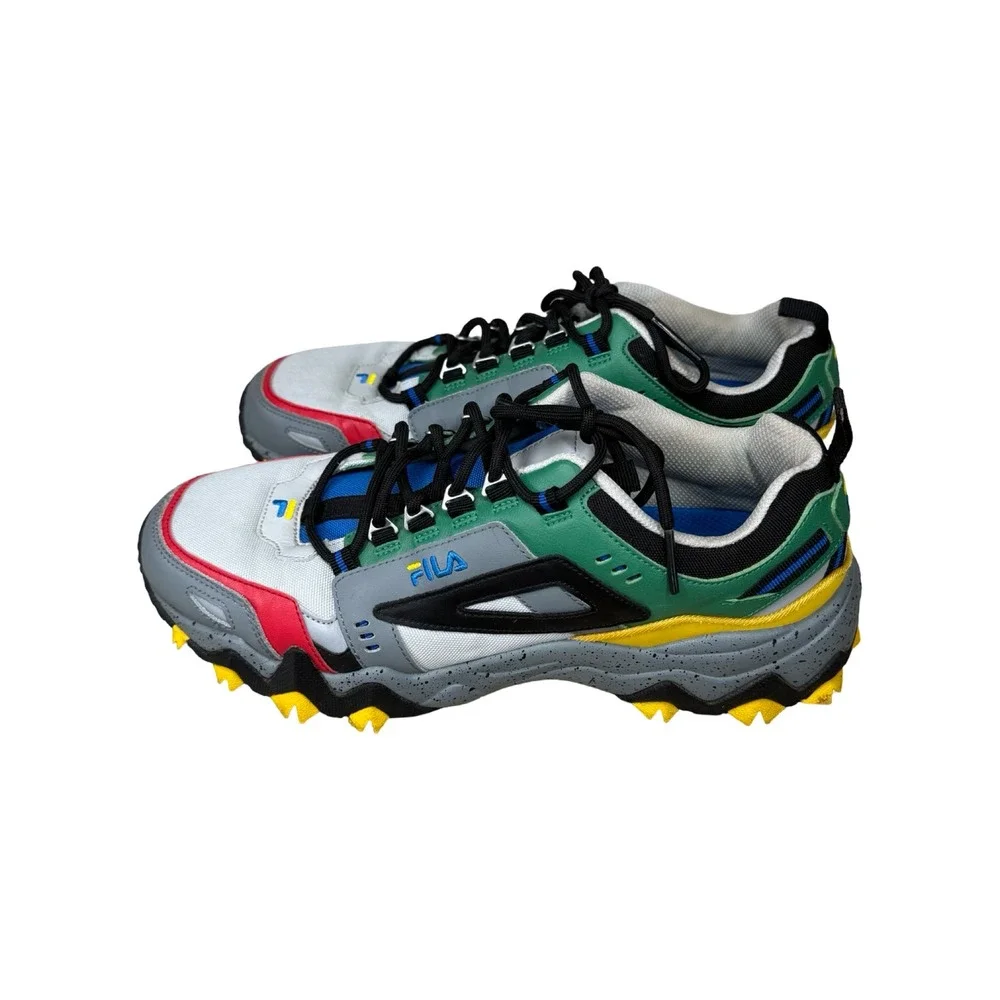 Fila Oakmont TR Mens Sneakers Multi Color Trail Shoes 1JM01565-051 Size 10.5